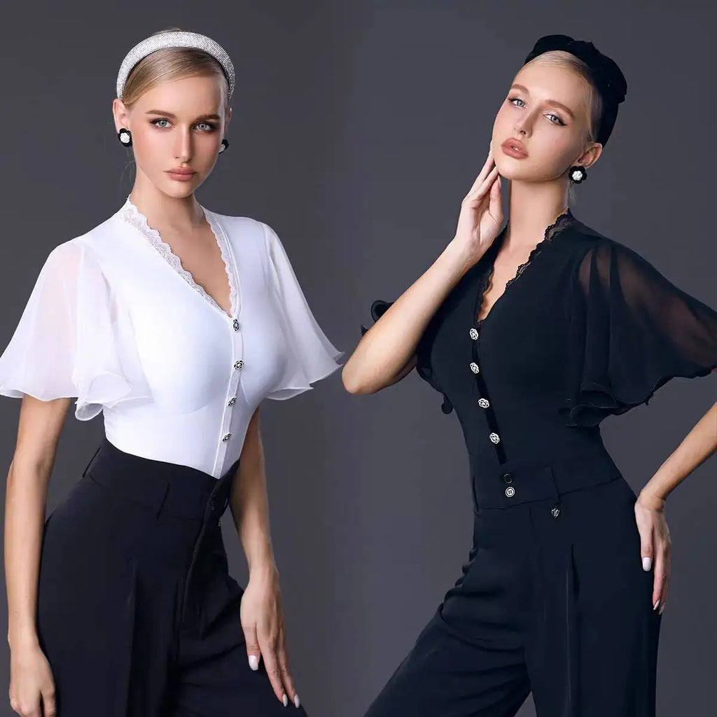 customized modern dance tops adult practice clothes women's clothing ballroom dance competition dresses