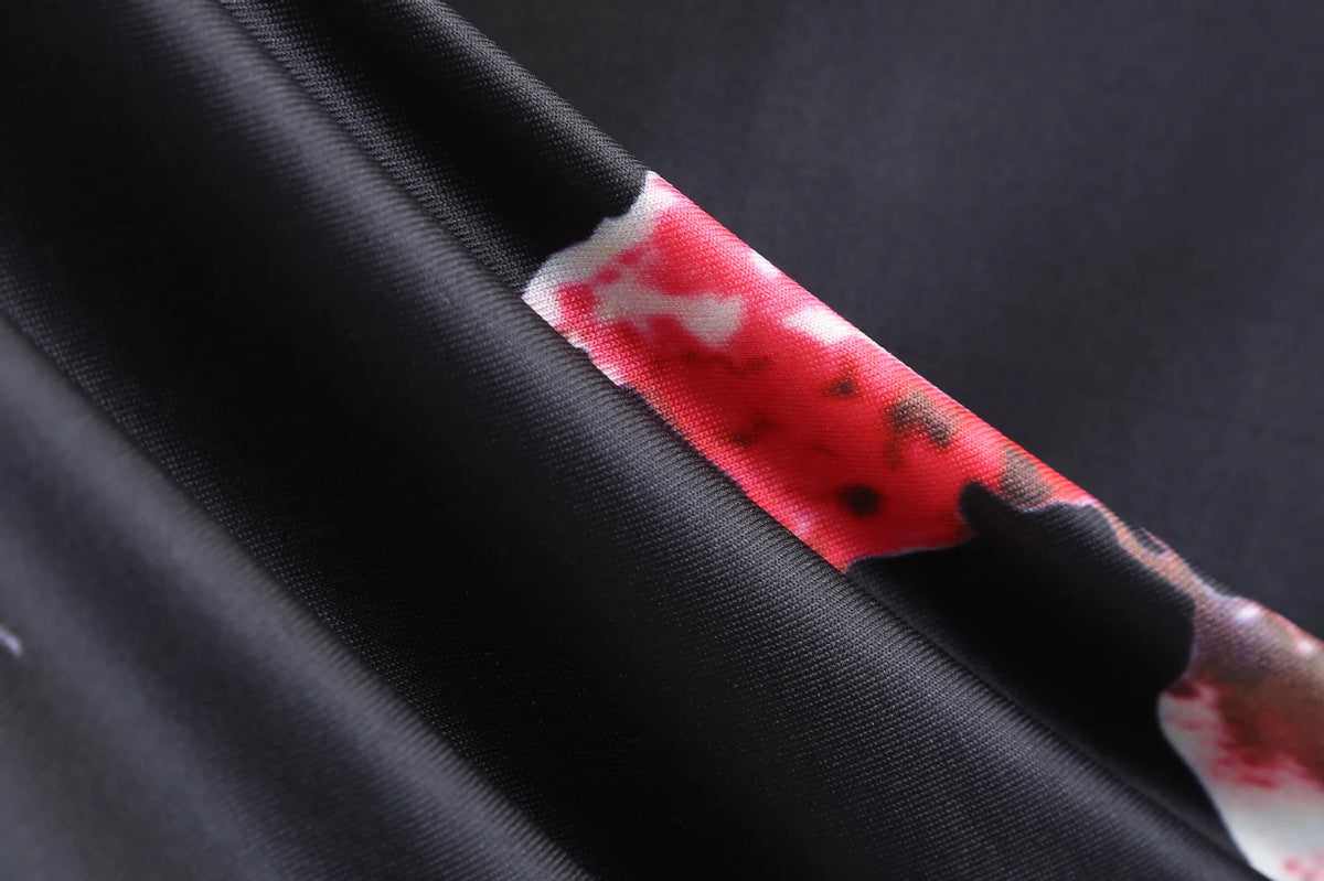 Dresses For Women Summer Style 2025 New Elegant Floral Printing Splicing Sexy Dresses Casual Office Lady Vestido Female Clothing
