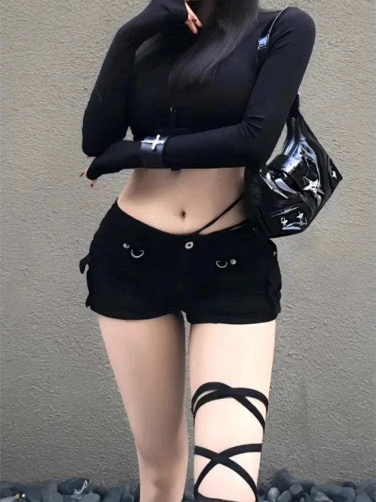 Woman Jeans for Women Low Rise Jeans Baggy Denim Shorts Big Size Women's Pants Coquette Summer Clothes Shoujo Girl Style Jorts