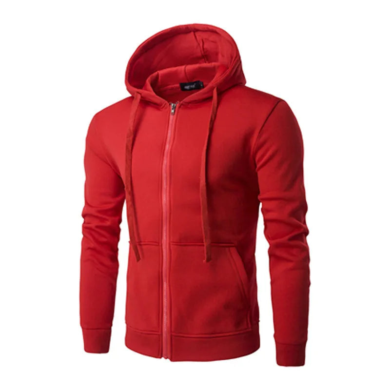 Sweat à Capuche Zippé Slim Homme