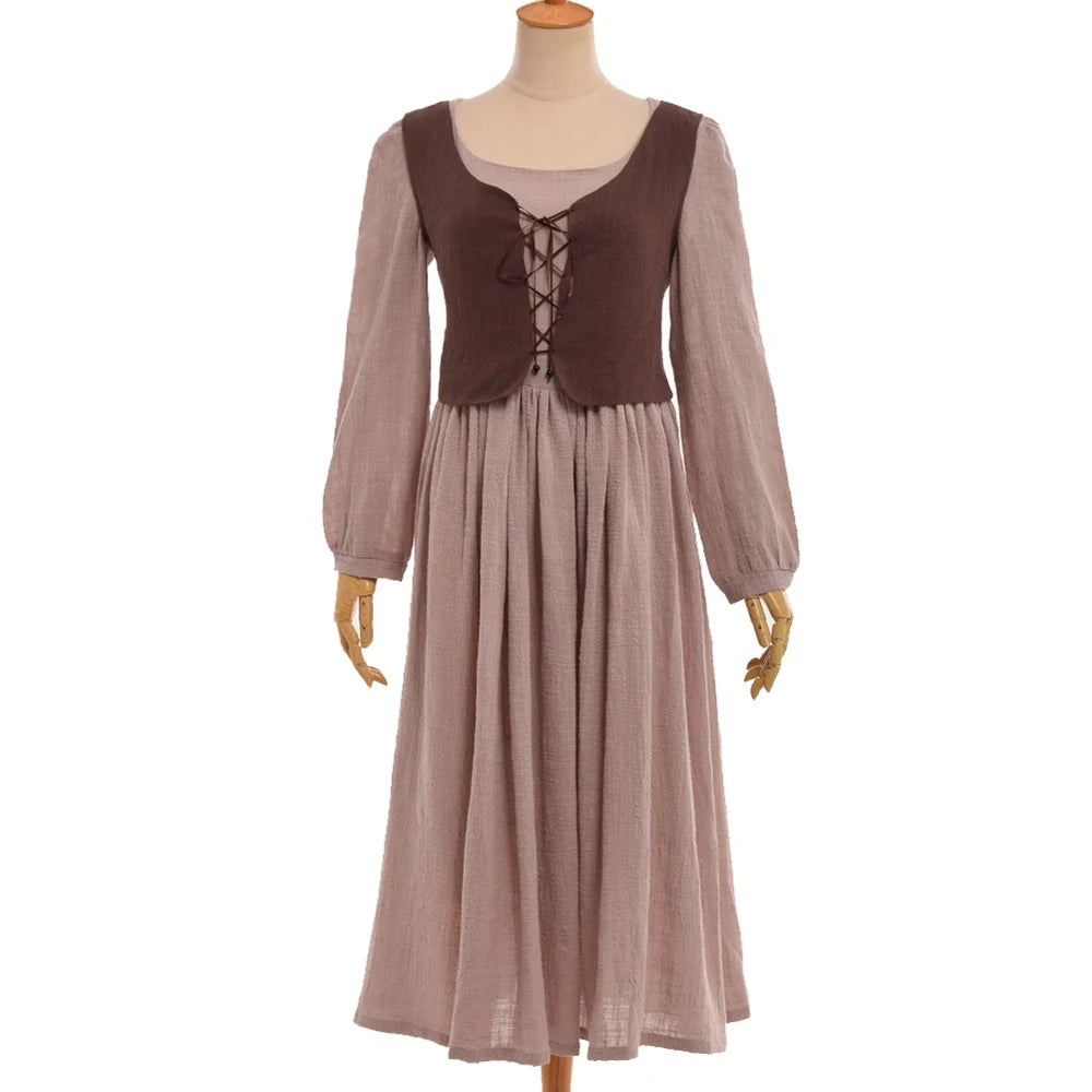 Robe Victorienne Vintage Manches Longues