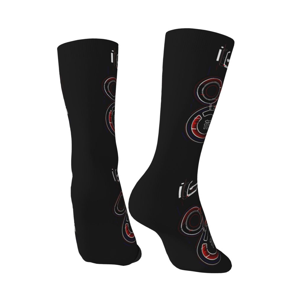 Techwear Men's Crew Socks Unisex Fun Japanese Future Tech Street Wear Style Spring Summer Autumn Winter Dress Socks