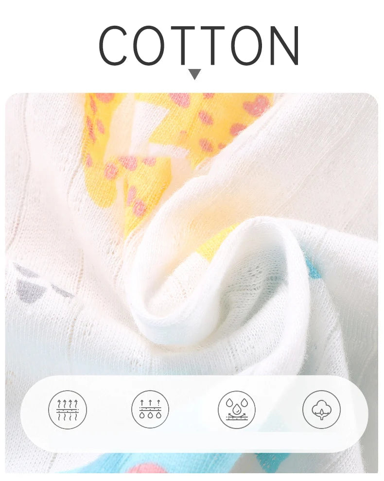 Mother Kids Clothes Baby Cotton Print  Children's Clothing T-shirt Vest Tops Shorts Sets Boys Girls Cute Breathable Summer