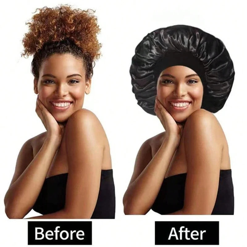 Soft Shower Caps Soft Silk Night Caps Hair Care Bonnet Nightcap for Women Beauty Salon Hair Care Hats Bathroom Products