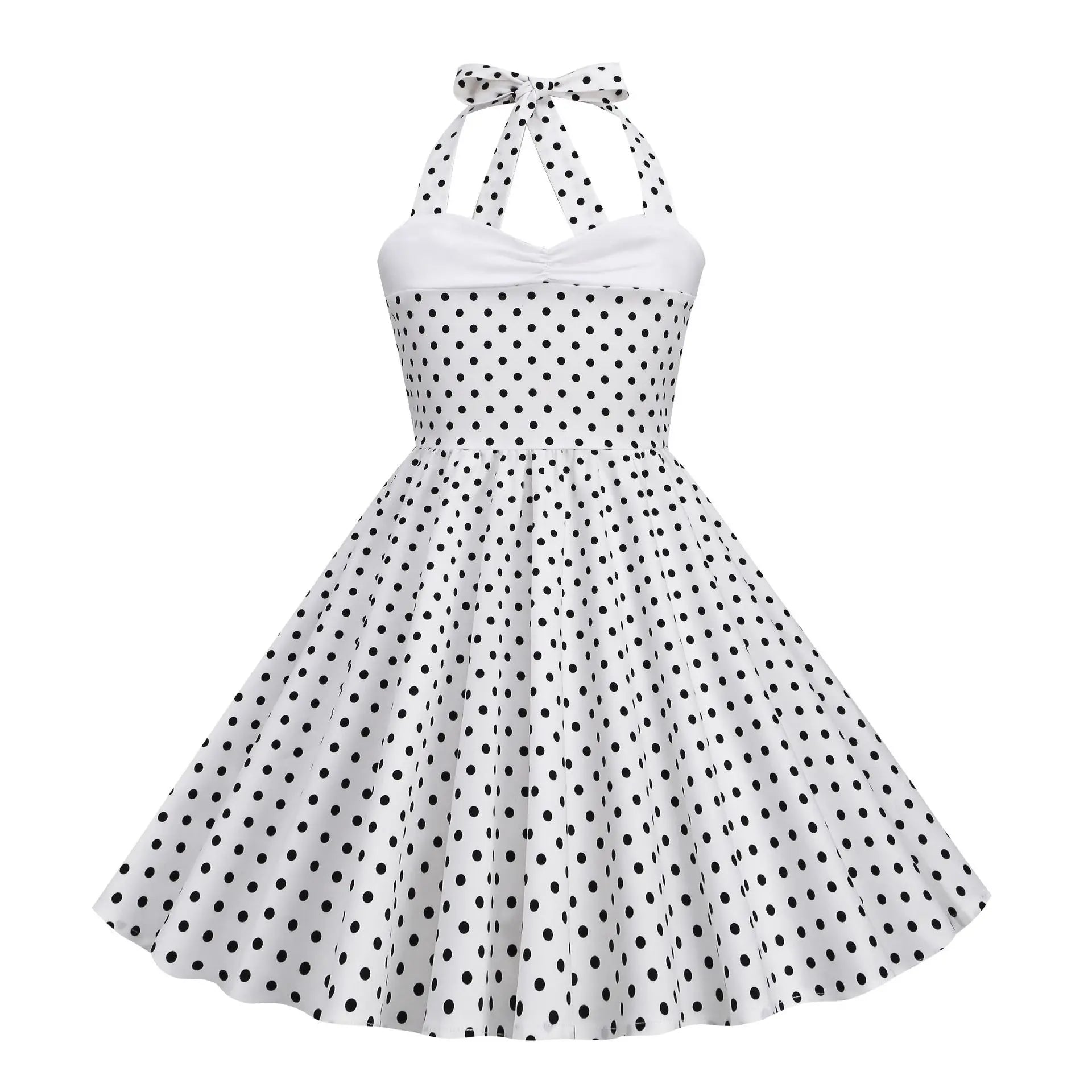 Vintage Dot Dress for Kids Girl Cosplay Party Princess Summer Prom Dress School Performance Clothing Full Pringting Children Dre