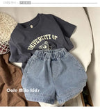 Pure Cotton Kids T-shirt Summer Clothes Short Sleeved Tops Tees Children Costume Fashion Cartoon Boys T Shirts Round Collar