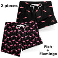 3D Print 2 in 1 Mens Swim Trunks Summer Quick Dry Beach Shorts with Phone Pocket Swimwear Swimsuit Bathing Suit  Board Shorts
