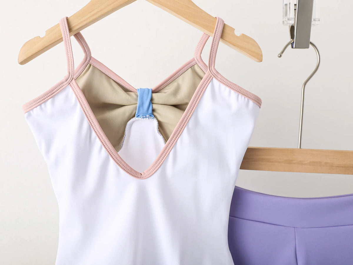 Enfant Ballet Tights Dance Suspenders Contrasting Color Vests Training Clothes Enfants Ballets Professional Gymnastics Clothes