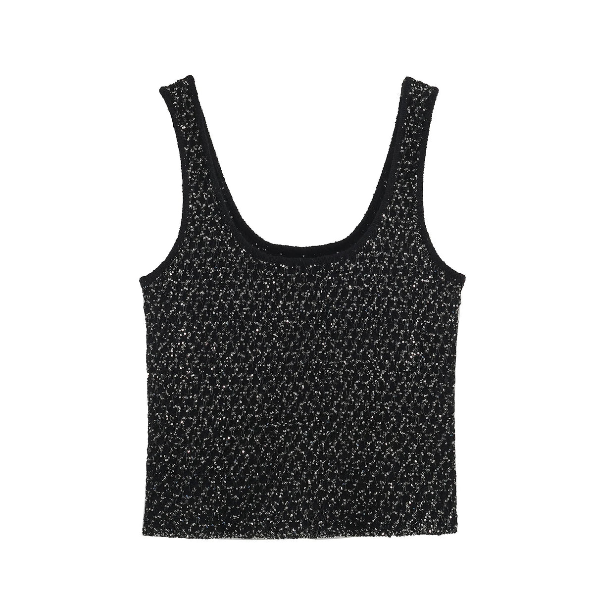 Women's Clothing 2025 New Style European And American Fashion Simple Pearl Decoration Knitted Top Knitted Vest