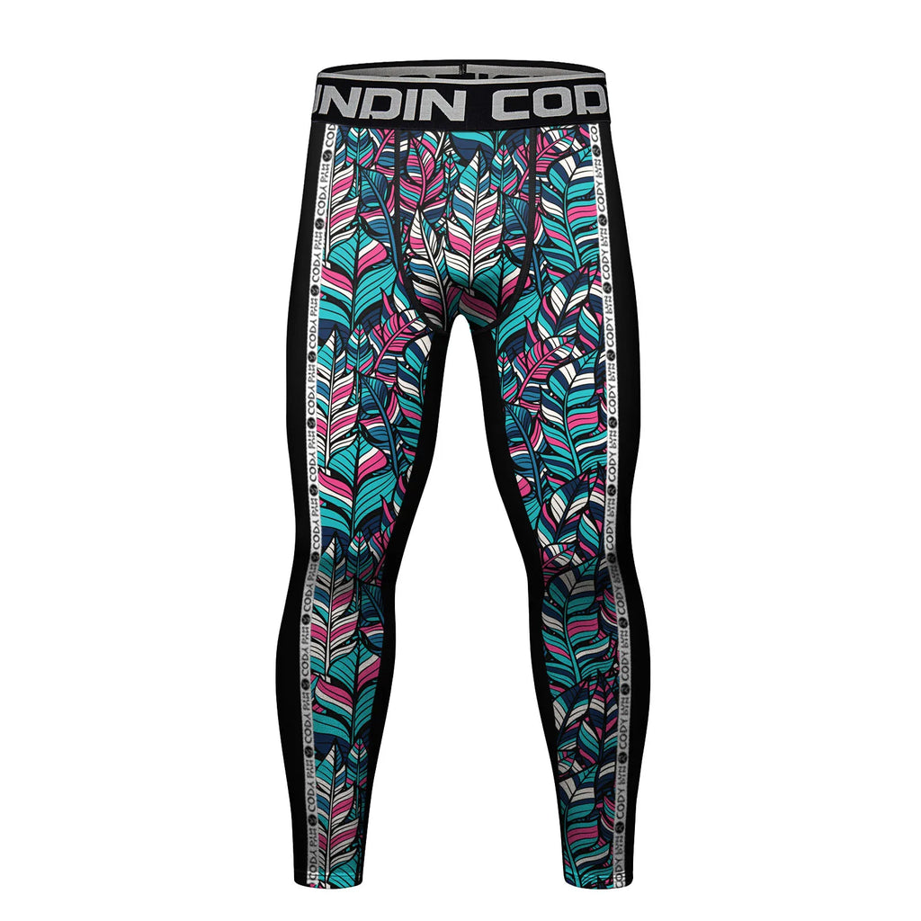 Legging Compression MMA Homme – BJJ Kickboxing Fitness Impression 3D