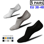 3 Pairs/Lot Plus Size EU47,48 Mens Low Cut Cotton Invisible Socks