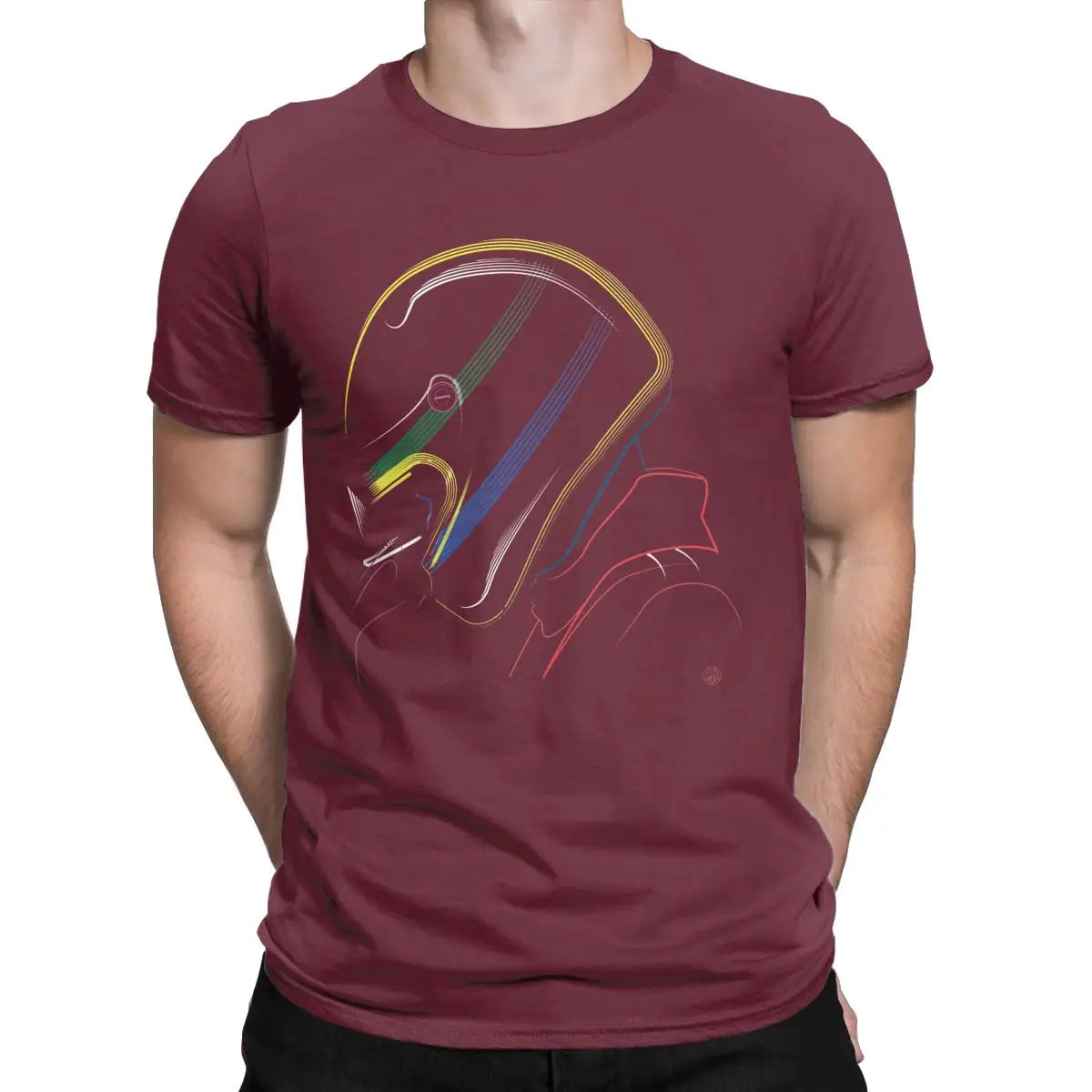 T-shirt Ayrton Senna Helmet homme – Coton streetwear motorsport