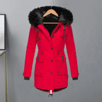 Adding Velvet Thickening Overcoming Outerwear Women's Cotton Jacket 2025 Winter Item Slimming Cotton Coat Outwear Jacket