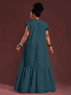 Plus Size Women's Elegant Skirt Dress Casual Work European American Style with Pleated Texture And Large Swing Hemline