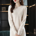 Robe longue femme en maille – Coupe droite et manches longues