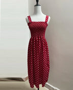 robe femme Summer Polka Dot Womens Dresses Elegant Square Neck