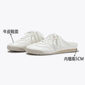 Mules Sneaker Femme – Talon Intérieur 5cm Bout Fermé Blanc Été