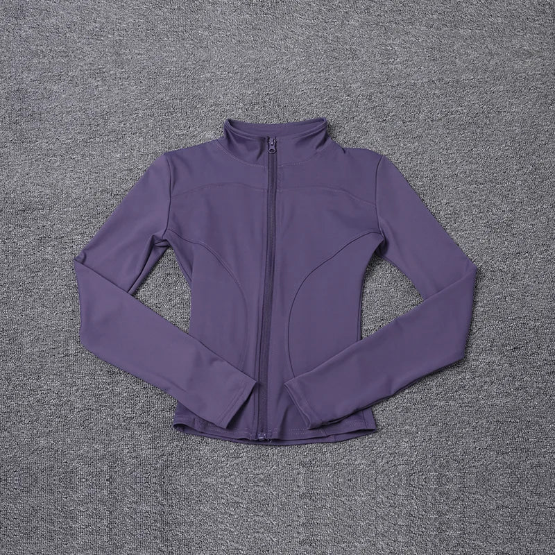 Veste zippée femme – Col montant et coupe ajustée