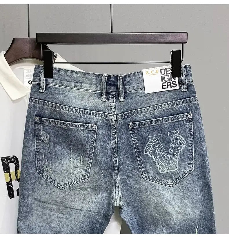 Short en jean homme Y2K – Coupe ample streetwear délavée