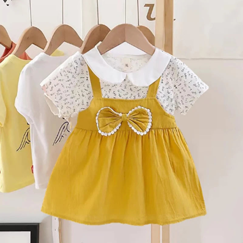 0-4Y Baby Girl Dress Cute A-Line Princess Costume Casual Striped Cotton Children Clothing Infant Outfit Vestidos Kid Girl A1158