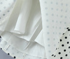 YENKYE French Style Retro Polka Dot Deep V Halter Dress Women Sexy