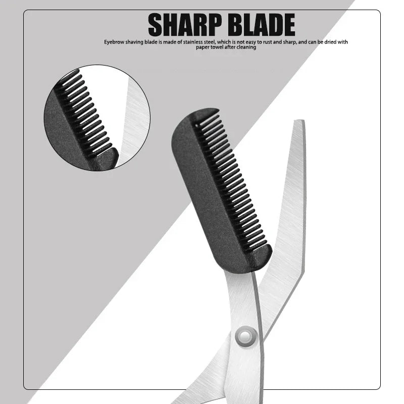 Eyebrow Trimmer Scissor Beauty Products for Women Eyebrow Scissors with Comb Beauty Scissors  Stainless Steel Makeup Accessories