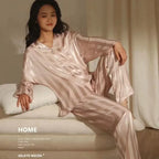 Sleepwear Summer Wear New Women's Youth Stripe Ice Silk Thin Short