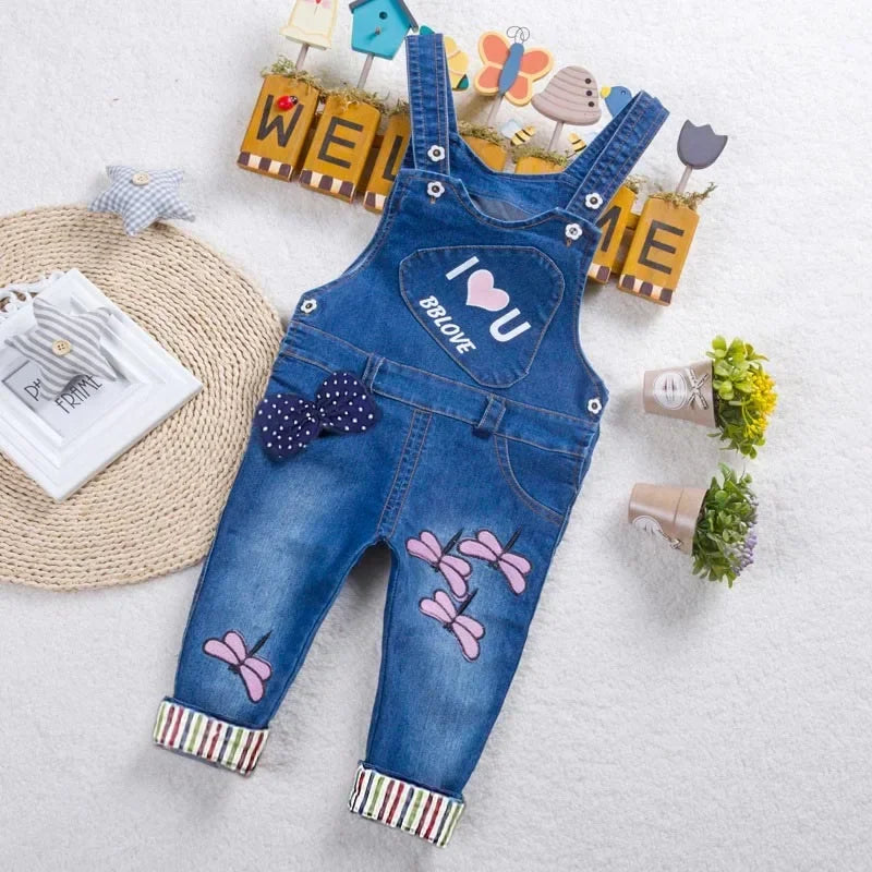 IENENS Kids Baby Boy Clothes Clothing Pants Girl Denim Jumper Jeans Overalls Toddler Infant Playsuit Dungarees Children Trousers