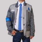 Unisex Adult Detroit Become Human Connor Replica Cosplay Outfit Classic RK800 Long Coat Masquerade Fancy Dress