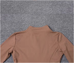 Veste zippée femme – Col montant et coupe ajustée