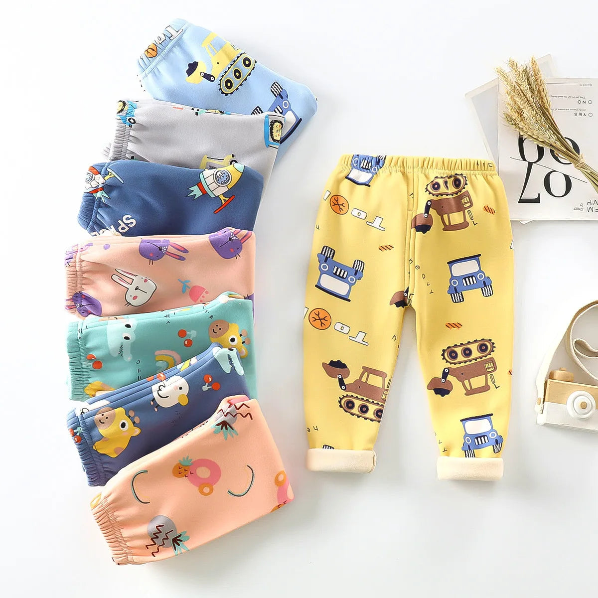 Children's Velvet Underwear Set Autumn and Winter New Long Sleeve Autumn Clothes Autumn Pants Thickened Warm Small and Medium si