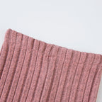 Baby Girl Clothes Set 3-8Y Knitted Long Sleeve Tops + Pants Kids Ribbed Jumpsuit Autumn Winter Warm Outfit Children Clothing
