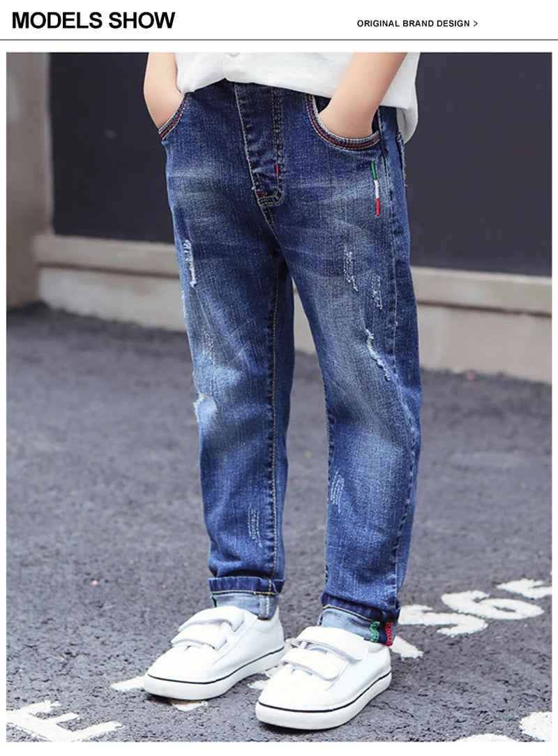 IENENS Kids Boys Clothes Jeans Pants Children Wears Denim Clothing Infant Baby Trousers Bottoms 4 5 6 7 8 9 10 11 Years