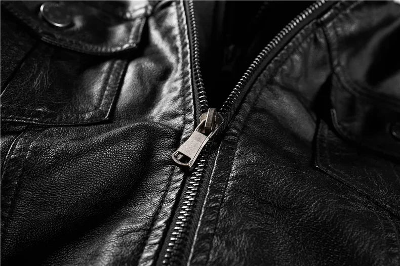 Veste Moto Femme Cuir PU – Capuche Amovible Slim Noir Streetwear