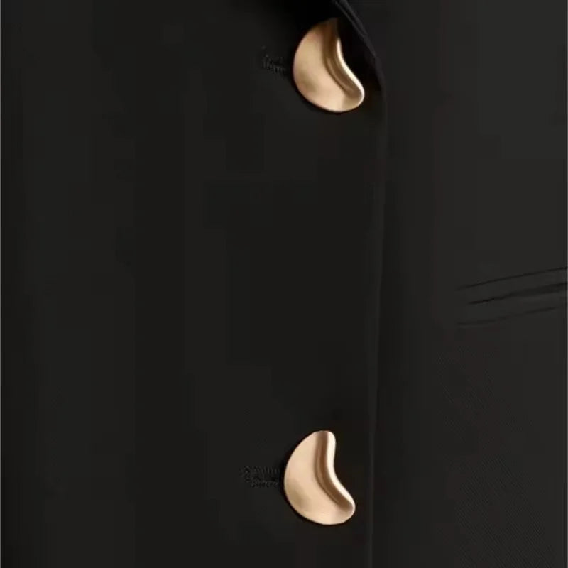 Blazer Femme Style Coréen – Veste Tailleur Élégante Col V Printemps Automne