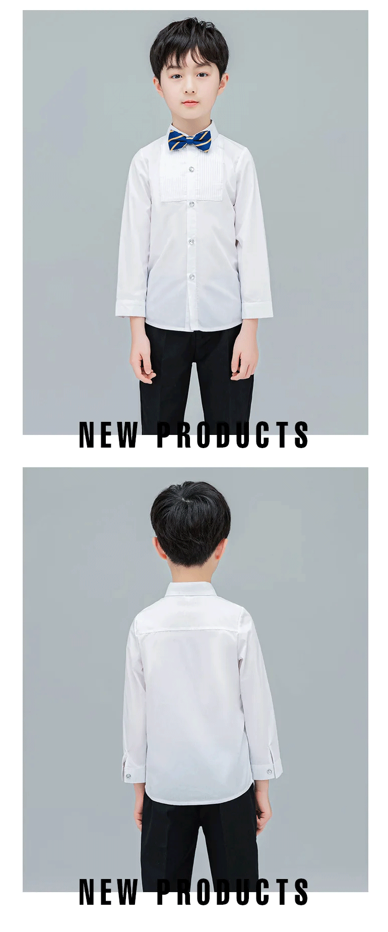 Chemise enfant à col rabattu – Style habillé