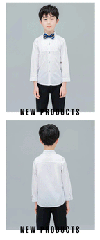 Chemise enfant à col rabattu – Style habillé