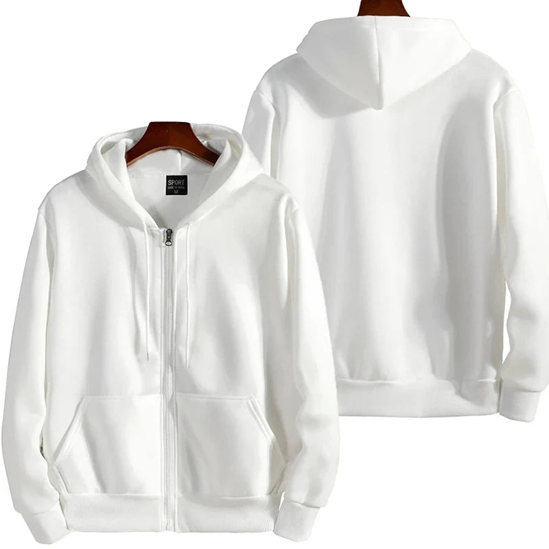 Hoodie homme zippé – Coton et polyester