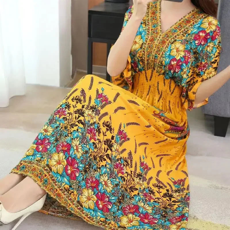Robe Longue Bohème Imprimée