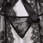 Kimono Dentelle Transparent Femme