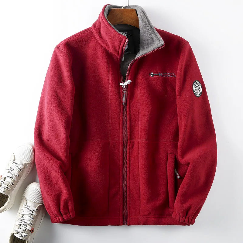 2025 New Winter Thicken Fleece Men Jacket Pockets Casual Polar Jackets Outdoor Cold-Proof Warm Overcoat Plus Size Outwear