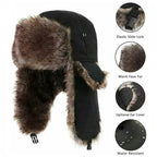 Unisex Warm Men's Women Trapper Cap Aviator Trooper Earflap Winter Flaps Ski Hat New Er Hats Russian Faux Fur Hats
