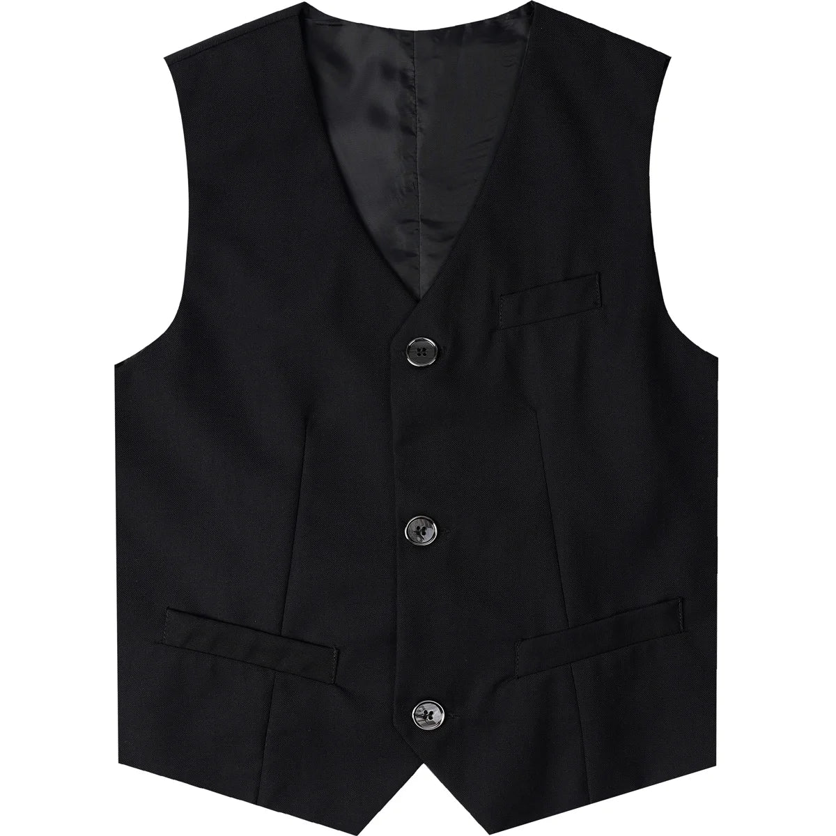 Kids Vest Children Black Boys Waistcoats Toddler Dress Suit Teenager Wedding Formal Piano Performance School Party Navy Clothes