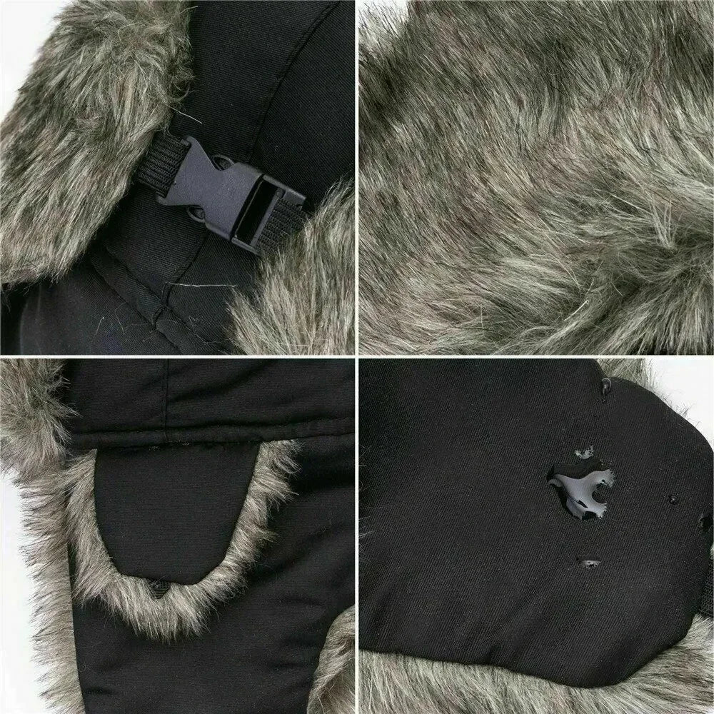 Unisex Warm Men's Women's Trapper Cap Aviator Trooper Earflap Winter Flaps Ski Hat New Er Hats Russian Faux Fur Hats