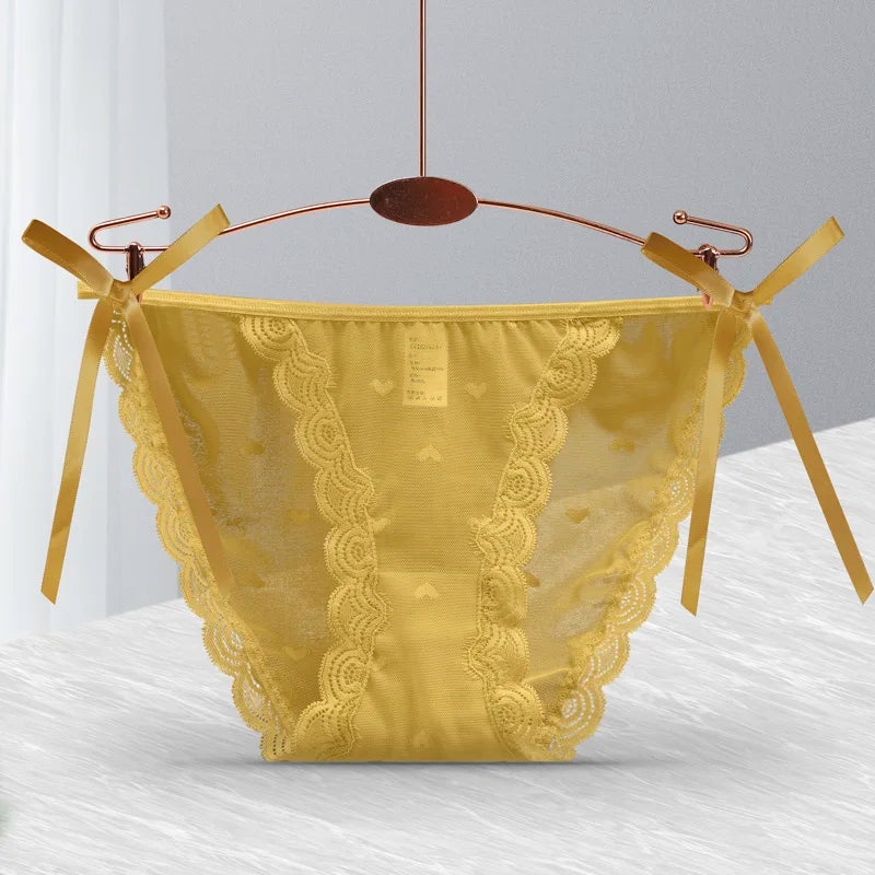 Women's Underwear, Pure Cotton, Antibacterial, Sexy, Breathable, Summer Lace, Japanese Style, Ice Silk Briefs for Girls