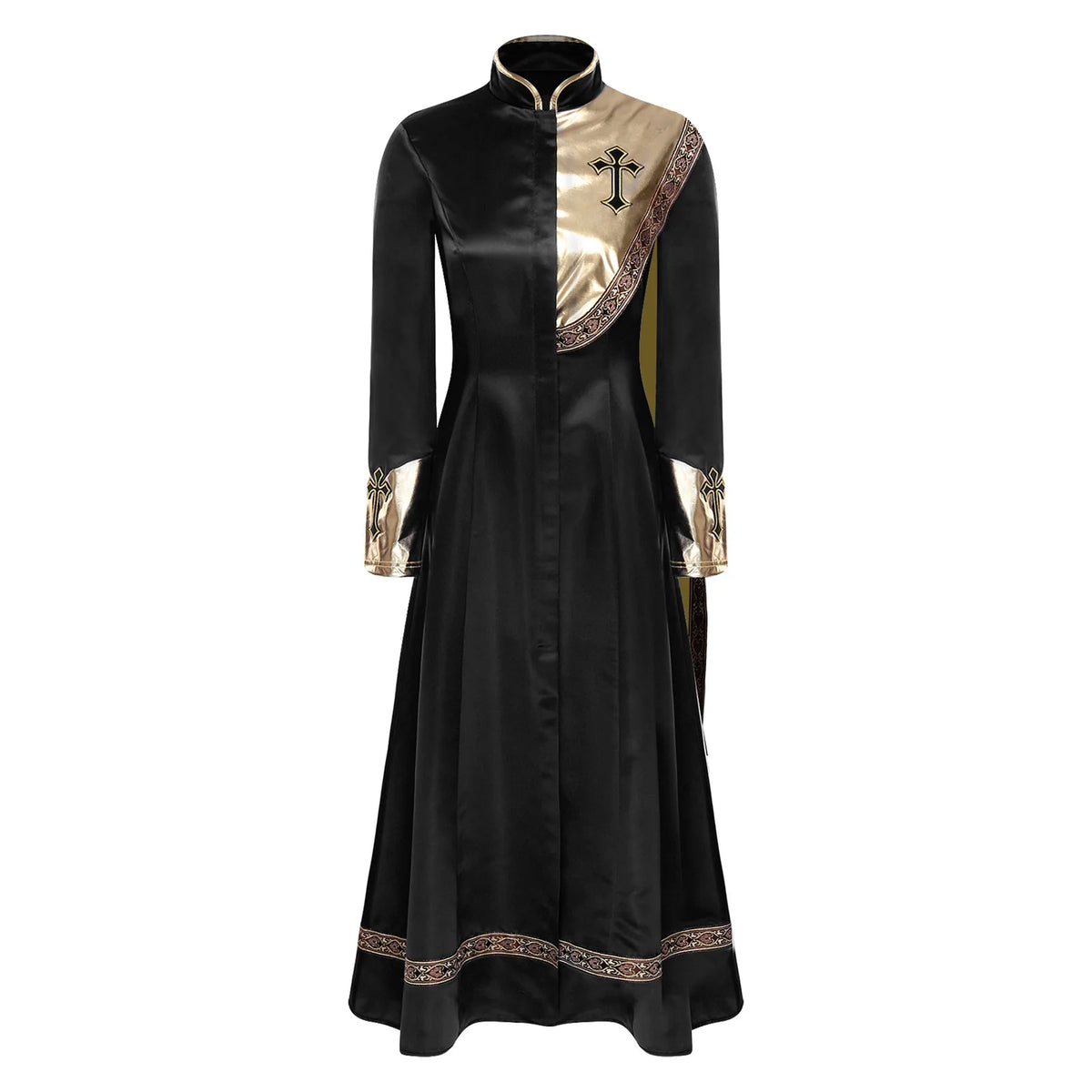 Robe longue femme asymétrique – Détails brillants