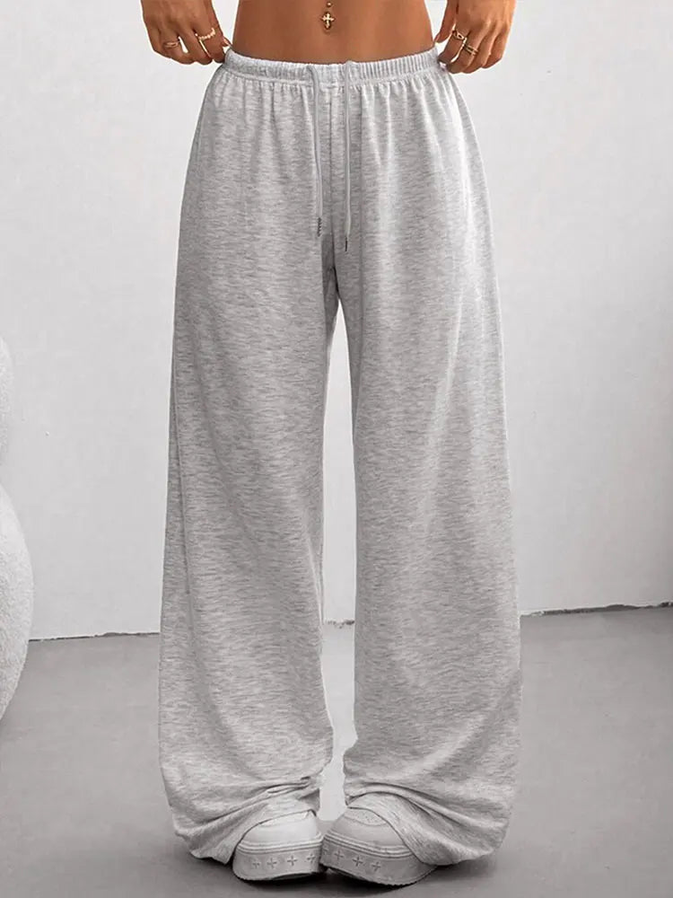 Summer New Women's Trousers Streetwear Fashion Casual Slim Versatile Lace-up Trousers Solid Sexy Elegant Female Pants Clothing