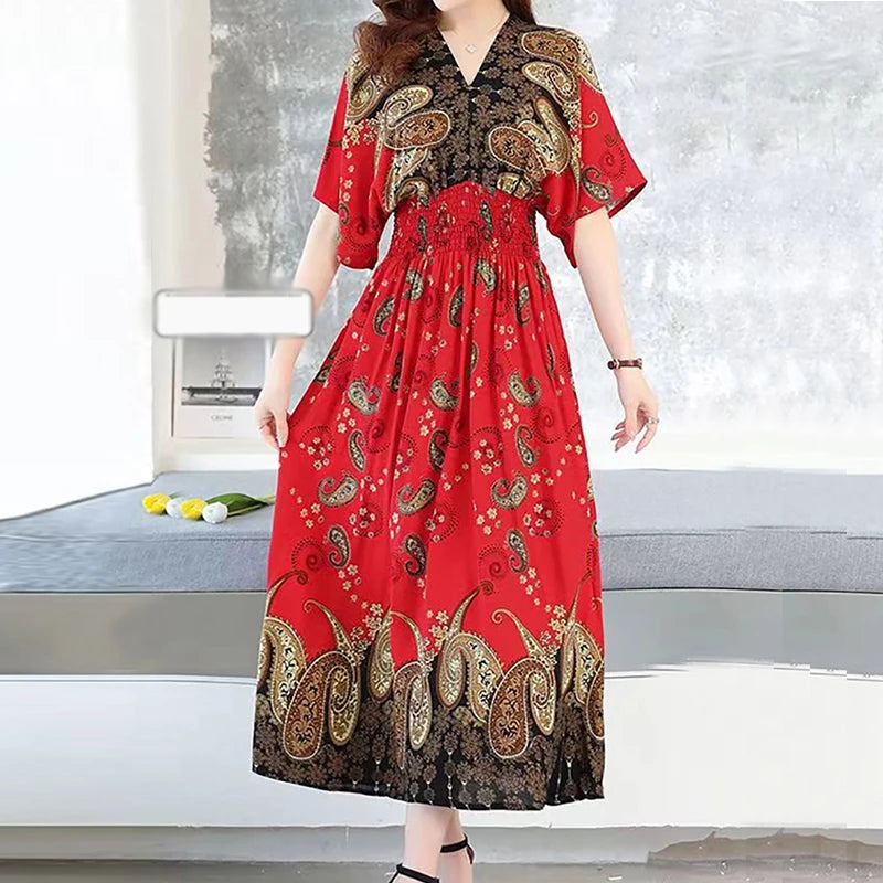 Robe Longue Bohème Imprimée