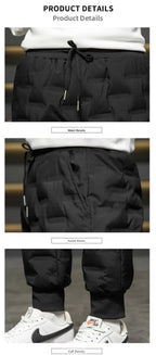 Thickened Lamb Velvet Men's Winter Outdoor Wear Windproof Coldproof Fleece Lined Trousers Large Size Warm Waterproof down Cot...