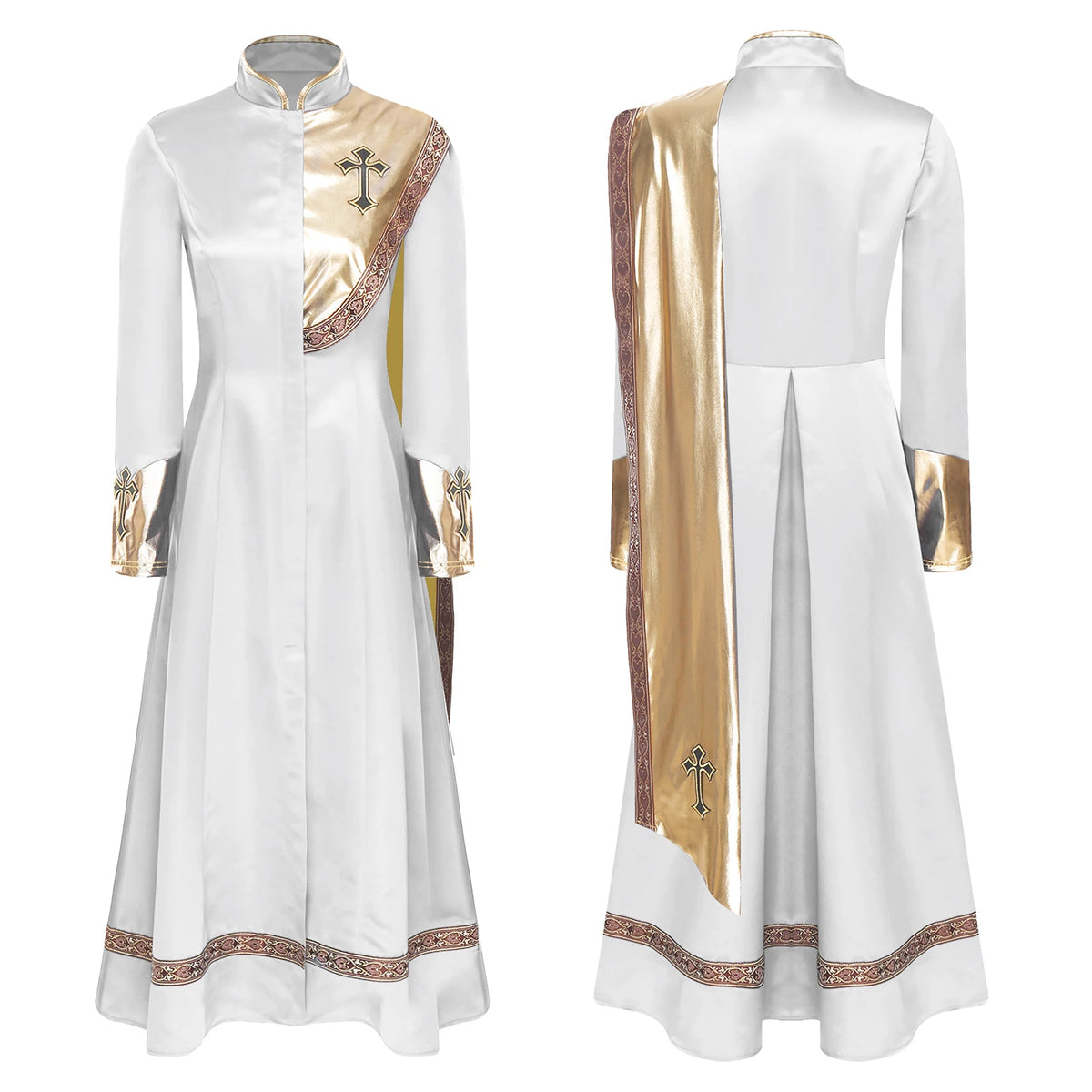 Robe longue femme asymétrique – Détails brillants